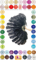 Bild in Galerie-Betrachter laden, Custom colors Advanced 180 DEGREE FULL OPEN XL 2 layers Ostrich Feather Fan 34"x 68" - hotfans