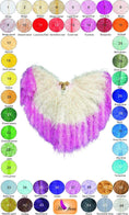 Load image into Gallery viewer, Mix 2 Colors Ombre Dyed Waterfall fan 10 staves 2 ply boa Fan - hotfans