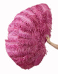 Bild in Galerie-Betrachter laden, fuchsia Professional Triple Layers Ostrich Feather Fan 34"x 65" - hotfans