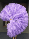 Bild in Galerie-Betrachter laden, Aqua violet Professional Triple Layers Ostrich Feather Fan 34"x 65" - hotfans