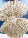 ギャラリービューアーに画像を読み込み、 Custom colors Advanced XL 2 Layers Ostrich Feather Fan 34"x 60" - hotfans
