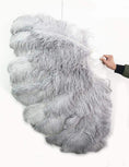 ギャラリービューアーに画像を読み込み、 Custom colors Advanced XL 2 Layers Ostrich Feather Fan 34"x 60" - hotfans