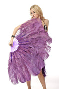 Carica l'immagine nel visualizzatore Galleria, Custom color intermediate 2 layers Ostrich Feather Fan 30"x 54" - hotfans