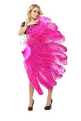 Carica l'immagine nel visualizzatore Galleria, Custom color intermediate 2 layers Ostrich Feather Fan 30"x 54" - hotfans