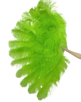 Carica l'immagine nel visualizzatore Galleria, Plant Green. Advanced XL 2 Layers Ostrich Feather Fan 34"x 60" - hotfans