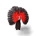 Load image into Gallery viewer, Custom mix color 2 Layers Ostrich Feather Fan 30''x 54'' with Travel leather Bag - hotfans