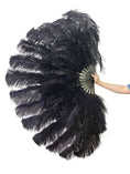 Bild in Galerie-Betrachter laden, Custom colors Advanced 180 DEGREE FULL OPEN XL 2 layers Ostrich Feather Fan 34"x 68" - hotfans