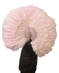 Charger l'image dans la visionneuse de galerie, Beginner blush Marabou & Ostrich Feather fan 21"x 38" - hotfans