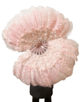 Charger l'image dans la visionneuse de galerie, Beginner blush Marabou & Ostrich Feather fan 21"x 38" - hotfans