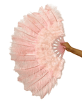 Charger l'image dans la visionneuse de galerie, Beginner blush Marabou & Ostrich Feather fan 21"x 38" - hotfans