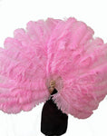 Carica l'immagine nel visualizzatore Galleria, Bright Pink Advanced XL 2 Layers Ostrich Feather Fan 34"x 60" - hotfans