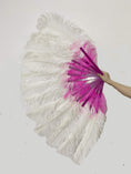 Load image into Gallery viewer, 2 Layers mix color Feather Fan 30''x 54'' with aluminum staves - hotfans