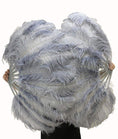 Carica l'immagine nel visualizzatore Galleria, A pair Custom color Single layer Beginner’s Ostrich Feather Fan - hotfans