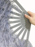 Carica l'immagine nel visualizzatore Galleria, A pair Custom color Single layer Beginner’s Ostrich Feather Fan - hotfans