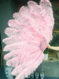 Bild in Galerie-Betrachter laden, Light Pink Advanced XL 2 Layers Ostrich Feather Fan 34"x 60" - hotfans