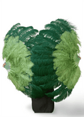 Carica l'immagine nel visualizzatore Galleria, Custom U/D Color XL 2 Layers Ostrich Feather Fan 34"x60" - hotfans
