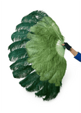 Carica l'immagine nel visualizzatore Galleria, Custom U/D Color XL 2 Layers Ostrich Feather Fan 34"x60" - hotfans