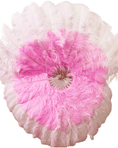 Bild in Galerie-Betrachter laden, Mix colors U/D Advanced 180 DEGREE FULL OPEN XL 2 layers Ostrich Feather Fan 34"x 68" - hotfans