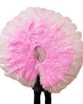 Bild in Galerie-Betrachter laden, Mix colors U/D Advanced 180 DEGREE FULL OPEN XL 2 layers Ostrich Feather Fan 34"x 68" - hotfans
