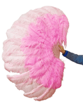 Bild in Galerie-Betrachter laden, Mix colors U/D Advanced 180 DEGREE FULL OPEN XL 2 layers Ostrich Feather Fan 34"x 68" - hotfans