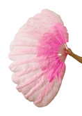 Load image into Gallery viewer, Mix light pink & pink 2 Layers Ostrich Feather Fan 30''x 54'' with Travel leather Bag - hotfans