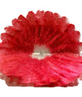 Load image into Gallery viewer, single layer Ostrich Feather Fan Double side Full open 180 degree 25"x 52" - hotfans