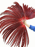 Load image into Gallery viewer, Custom color artistic huge Tall Pheasant Feather fan 38"x 80" - hotfans