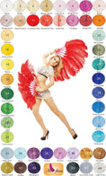 Carica l'immagine nel visualizzatore Galleria, A pair Custom color Single layer Beginner’s Ostrich Feather Fan - hotfans