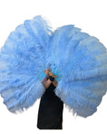 Load image into Gallery viewer, Professional Triple Layers Ostrich Feather Fan 32"x 54"