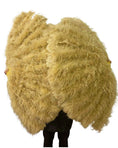 Charger l'image dans la visionneuse de galerie, Professional 4 Layers wheat Ostrich Feather Fan 35"x 67" - hotfans
