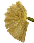 Charger l'image dans la visionneuse de galerie, Professional 4 Layers wheat Ostrich Feather Fan 35"x 67" - hotfans