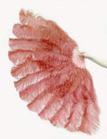Charger l'image dans la visionneuse de galerie, Coral red Advanced XL 2 Layers Ostrich Feather Fan 34"x 60" - hotfans