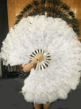 Load image into Gallery viewer, Beginner Light grey Marabou & Ostrich Feather fan 21"x 38" - hotfans