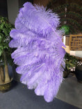 Charger l'image dans la visionneuse de galerie, Aqua violet intermediate 2 layers Ostrich Feather Fan 30"x 54" - hotfans