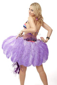 Bild in Galerie-Betrachter laden, Single layer Aqua violet Beginner’s Ostrich Feather Fan 25"x 45" - hotfans