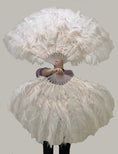 Load image into Gallery viewer, Blush intermediate 2 layers Ostrich Feather Fan 30"x 54" - hotfans