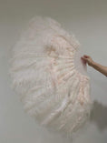 Load image into Gallery viewer, Blush intermediate 2 layers Ostrich Feather Fan 30"x 54" - hotfans