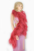 Charger l'image dans la visionneuse de galerie, Luxurious Burgundy 12 Ply Ostrich Feather Boa - hotfans