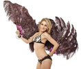 Load image into Gallery viewer, Coffee intermediate 2 layers Ostrich Feather Fan 30"x 54" - hotfans