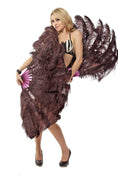 Load image into Gallery viewer, Coffee intermediate 2 layers Ostrich Feather Fan 30"x 54" - hotfans