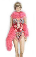 ギャラリービューアーに画像を読み込み、 Luxurious Coral red 12 Ply Ostrich Feather Boa - hotfans