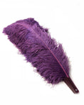Bild in Galerie-Betrachter laden, Dark plurple Professional Triple Layers Ostrich Feather Fan 34"x 65" - hotfans