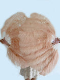 Load image into Gallery viewer, A pair Single layer Deep peach Beginner’s Ostrich Feather Fan - hotfans
