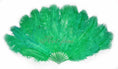 Carica l'immagine nel visualizzatore Galleria, Emerald green Advanced XL 2 Layers Ostrich Feather Fan 34"x 60" - hotfans