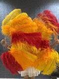 Charger l'image dans la visionneuse de galerie, Single layer fire Beginner’s Ostrich Feather Fan 25"x 45" - hotfans