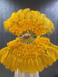 Load image into Gallery viewer, Beginner Gold yellow Marabou & Ostrich Feather fan 21"x 38" - hotfans