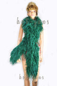 ギャラリービューアーに画像を読み込み、 Luxurious Forest green 12 Ply Ostrich Feather Boa - hotfans