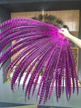 Carica l'immagine nel visualizzatore Galleria, hot pnik Luxury Tall huge Pheasant Feather Fan 37"x 69" - hotfans