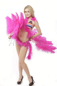Bild in Galerie-Betrachter laden, Single layer Hot pink Beginner’s Ostrich Feather Fan 25"x 45" - hotfans