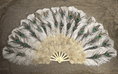 Bild in Galerie-Betrachter laden, Advanced Beige camel Peacock Marabou Ostrich Feathers Fan 27"x 53" - hotfans